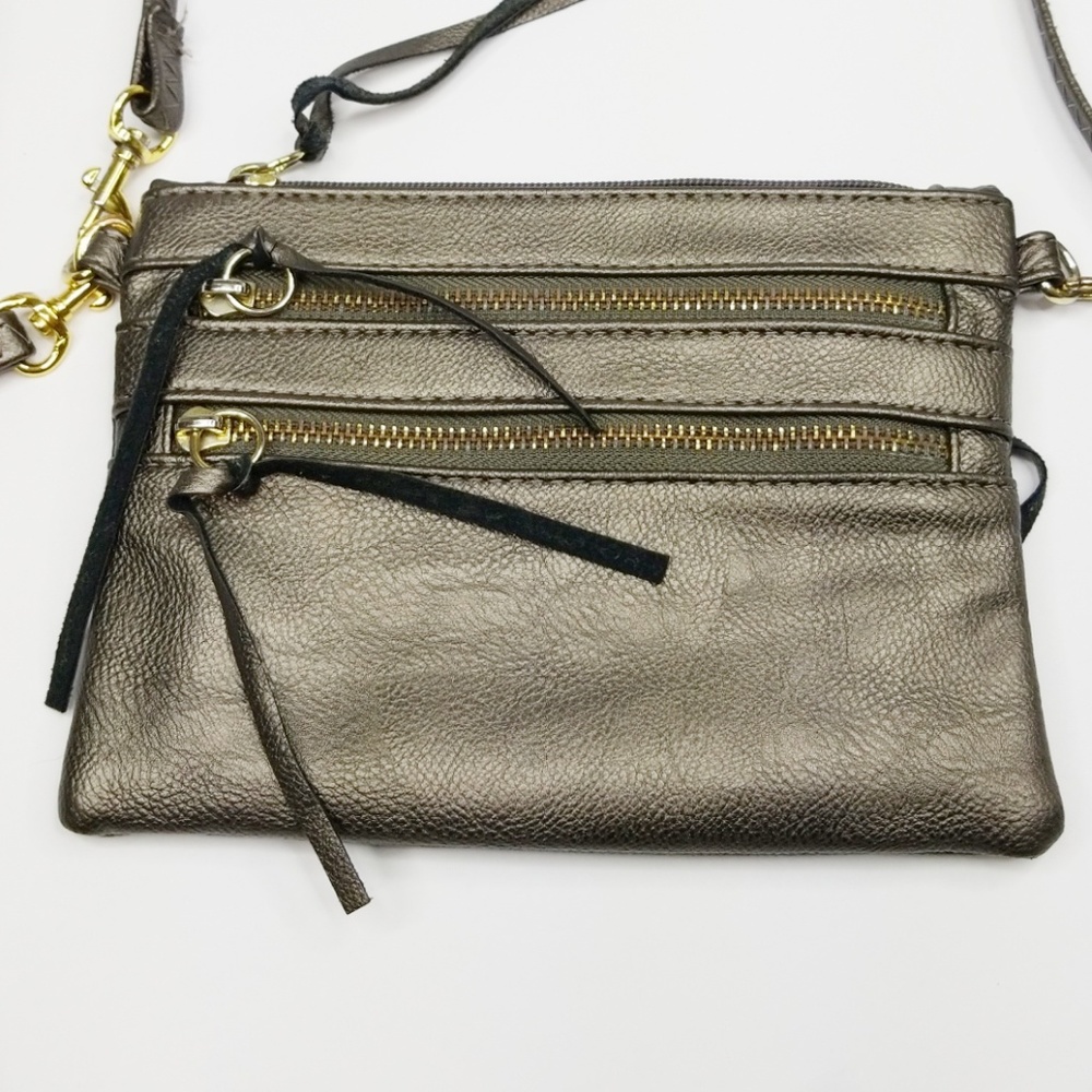 Pewter/Bronze Wristlet w/ detachable strap
